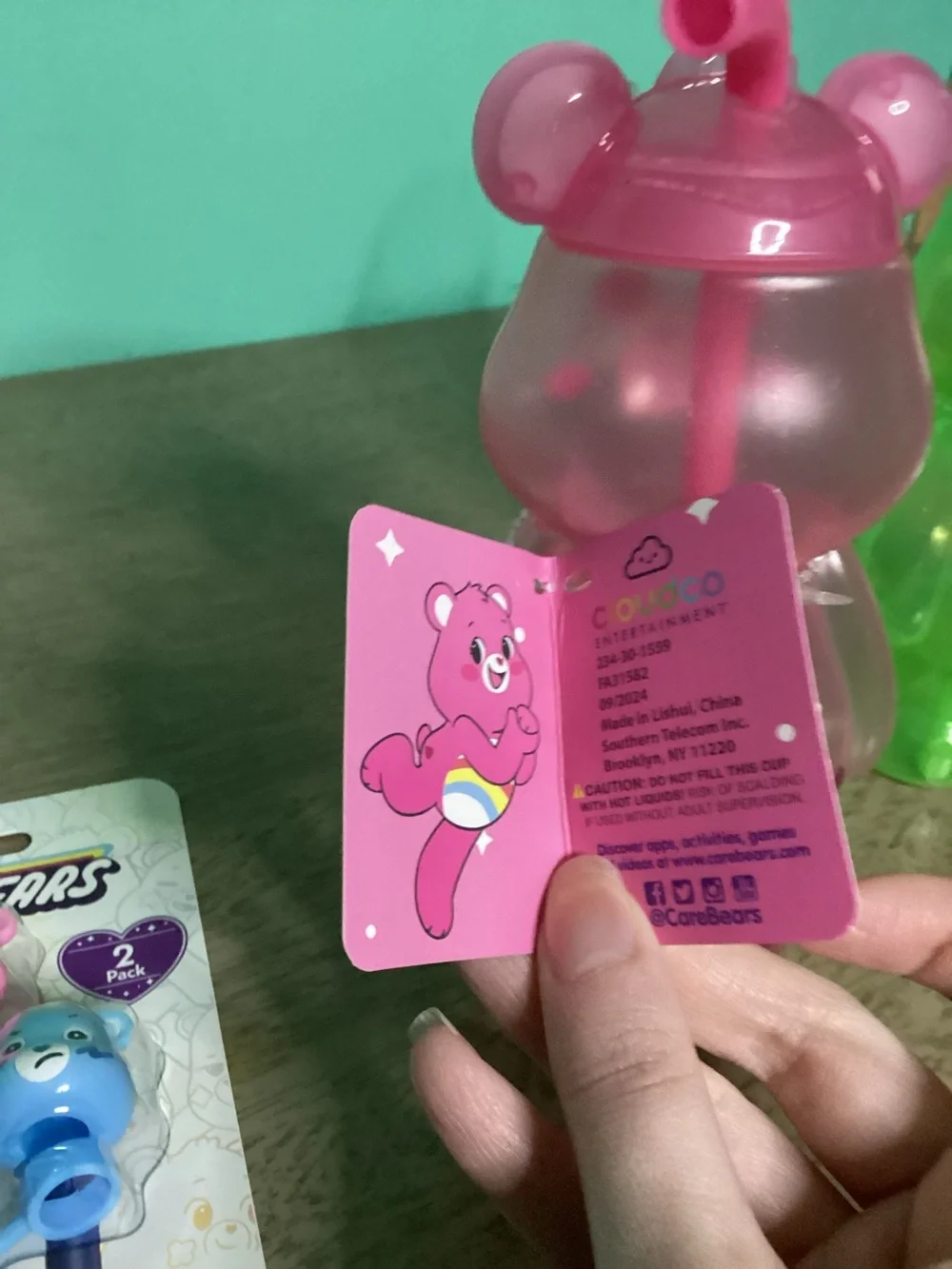 CareBears Plastic Drinkware Set NWT